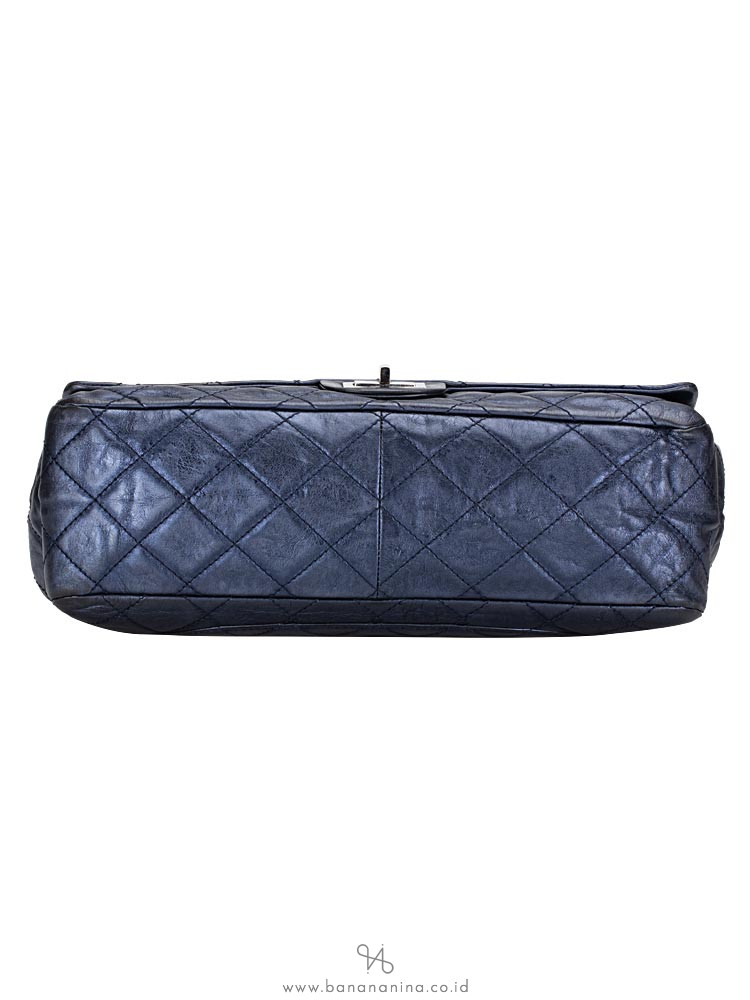 CHANEL 2.55 Reissue 228 Flap Bag Metallic Blue