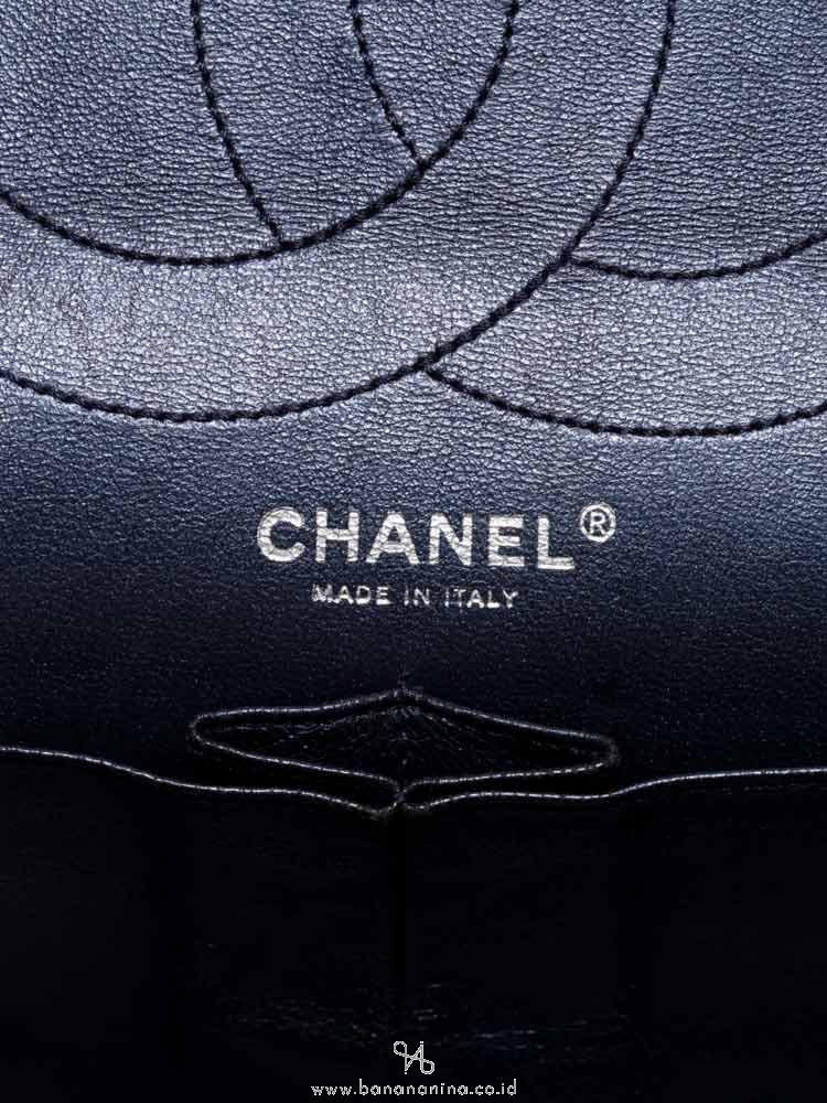 CHANEL 2.55 Reissue 228 Flap Bag Metallic Blue