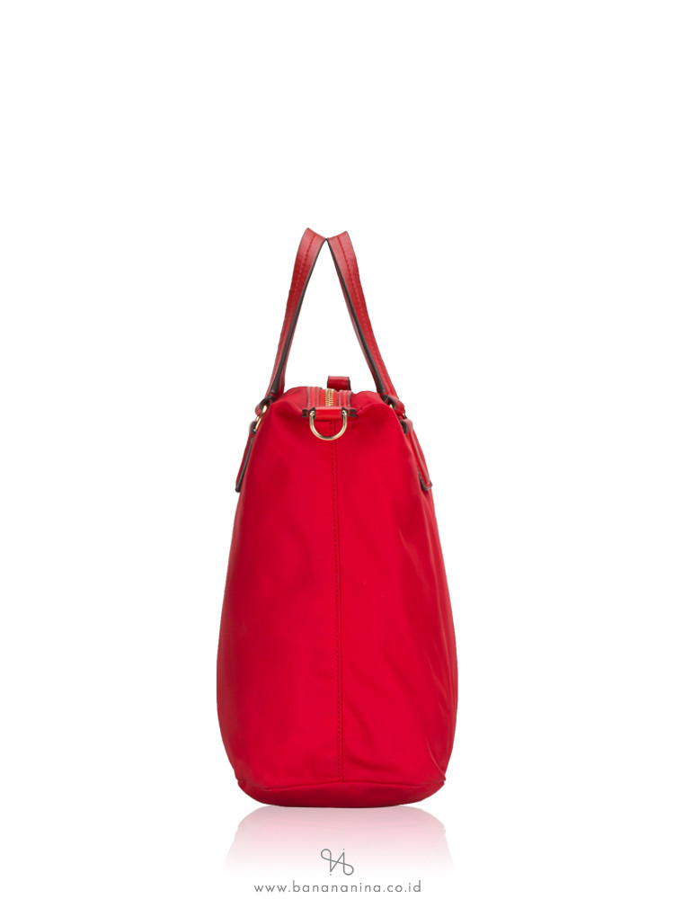 TORY BURCH Tilda Nylon Slouchy Satchel Brilliant Red
