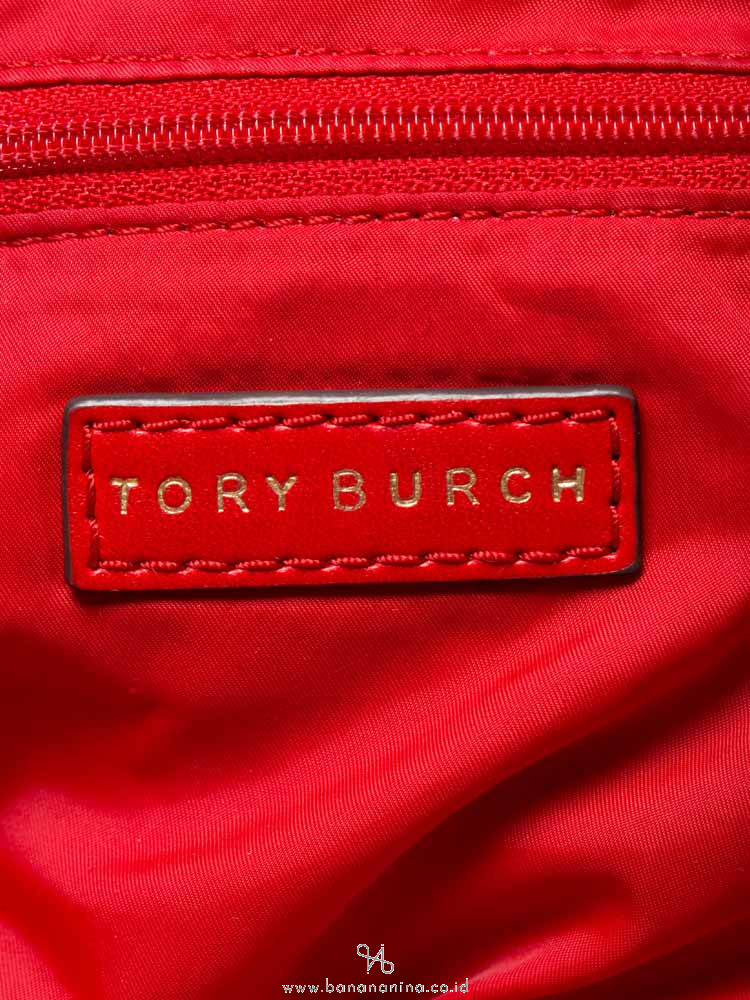 TORY BURCH Tilda Nylon Slouchy Satchel Brilliant Red