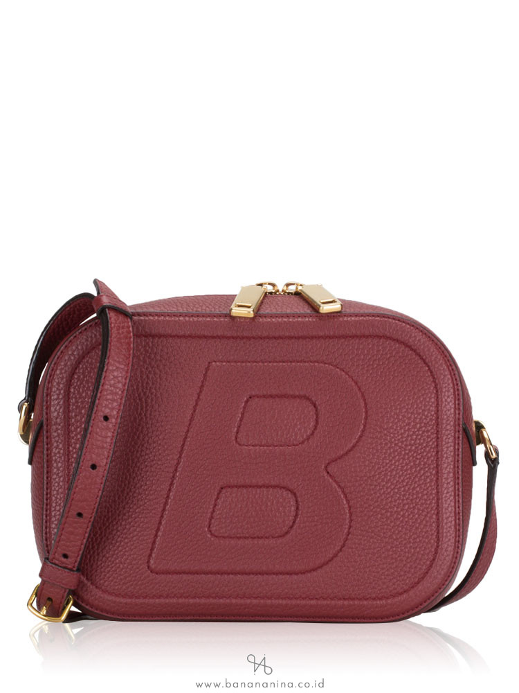 BALLY Tipsy Leather Crossbody Dark Red