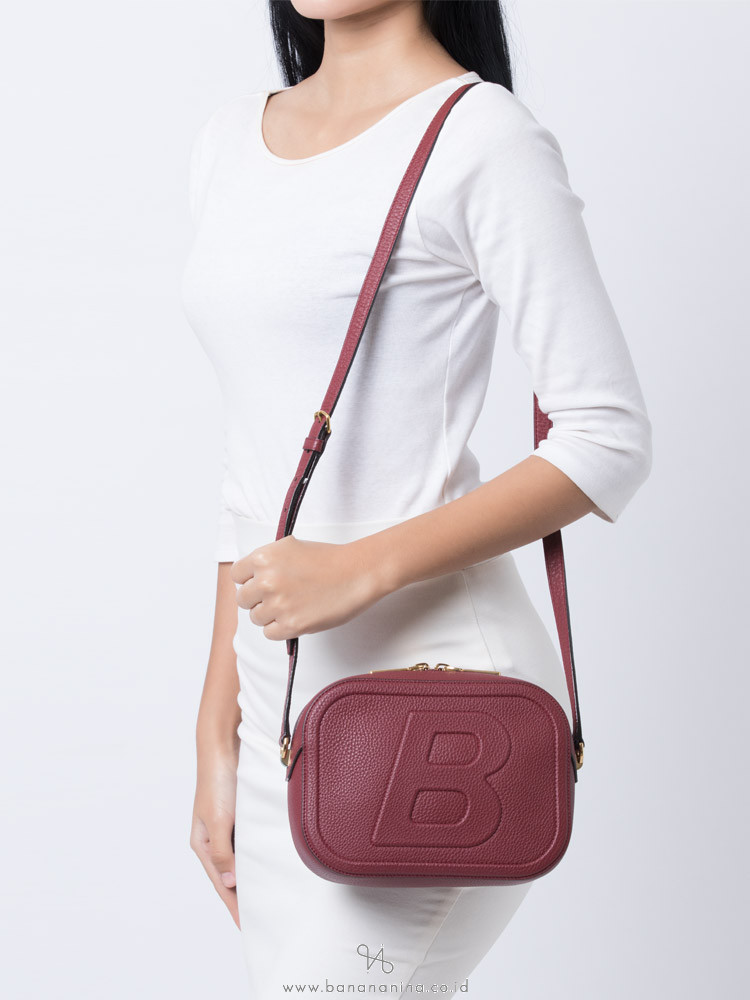 BALLY Tipsy Leather Crossbody Dark Red
