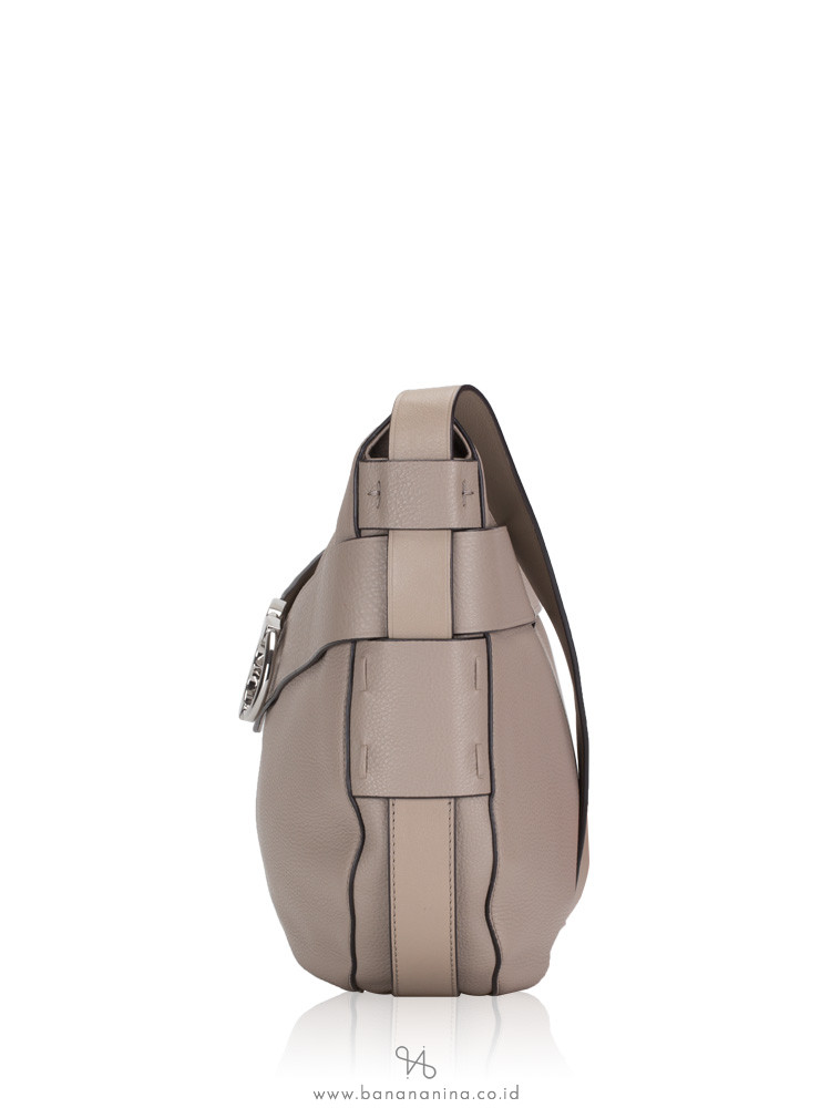 TORY BURCH Gemini Link Leather Crossbody French Gray