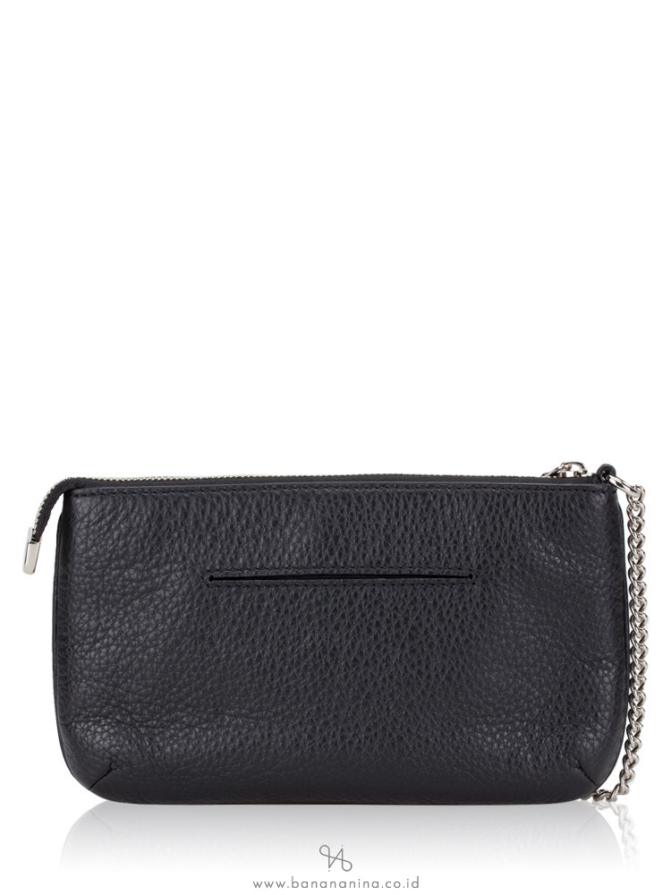 COACH 79890 Coach Script Large Wristlet Chain Black
