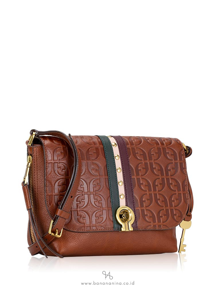 FOSSIL ZB7839914 Maya Leather Small Crossbody Brown Multi