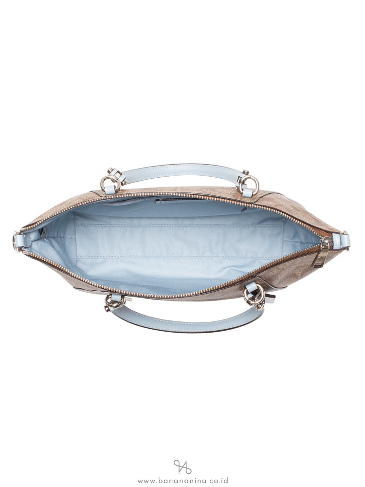 COACH 79998 Signature Prairie Satchel Khaki Pale Blue