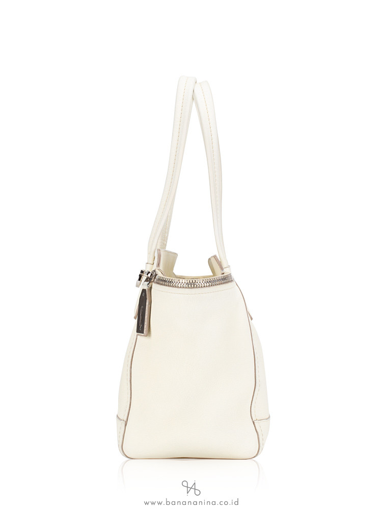 SALVATORE FERRAGAMO Arianna Zip Tote White