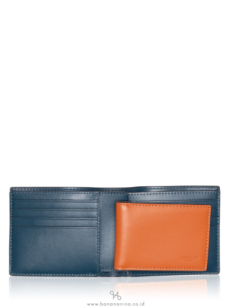 COACH Men 91625 Patch Leather 3 In 1 Bifold Wallet Oxblood Aegean Multi