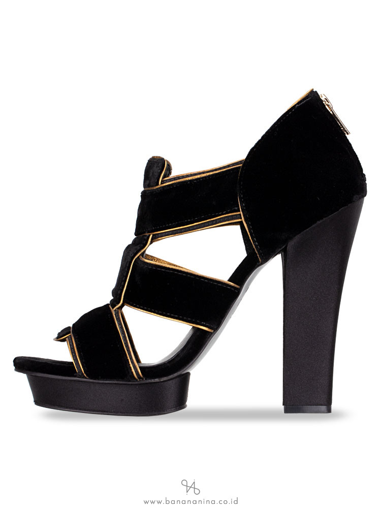 TORY BURCH Carsonie Velvet Pump Black Sz 10