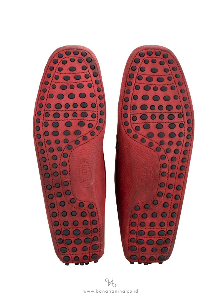 TOD'S Men Morsetto Club New Gommini Loafer Red Sz 8