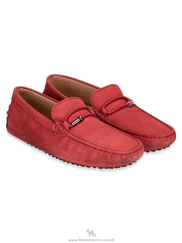 TOD'S Men Morsetto Club New Gommini Loafer Red Sz 8