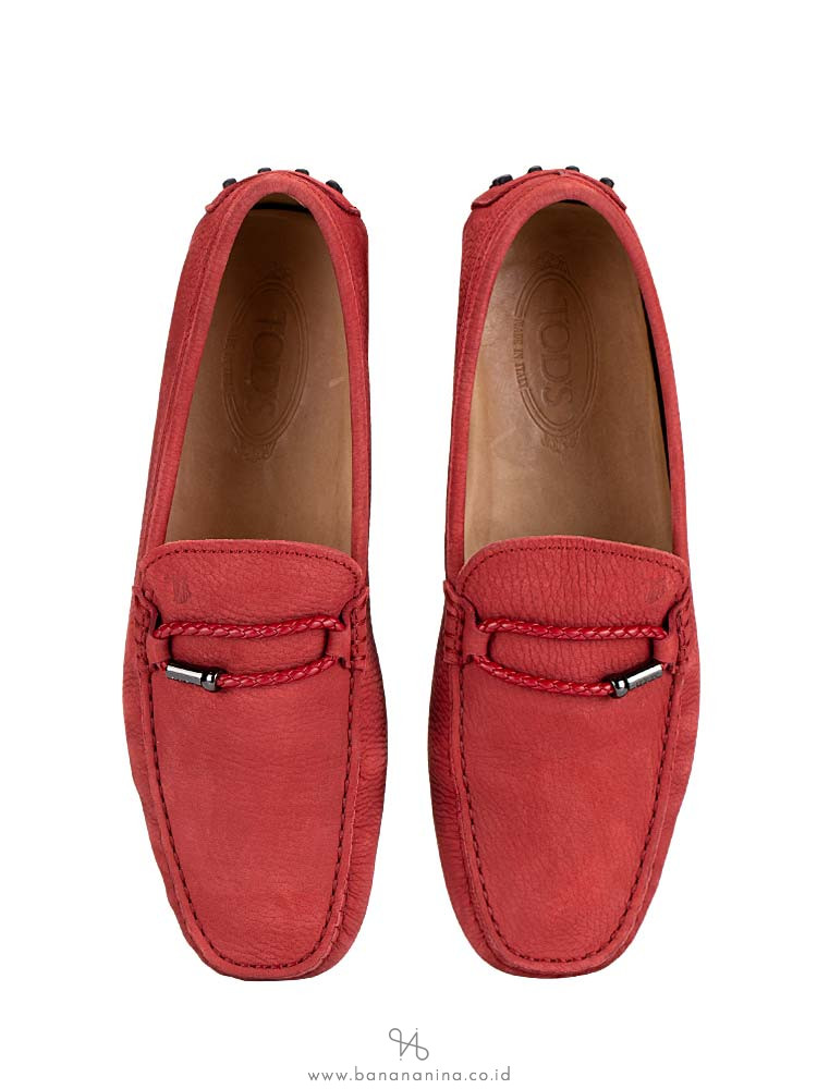 TOD'S Men Morsetto Club New Gommini Loafer Red Sz 8