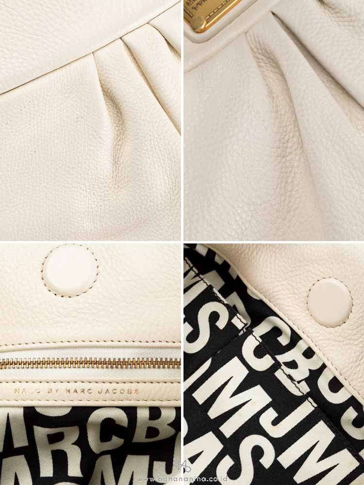 MARC JACOBS Classic Q Hillier Hobo Broken White