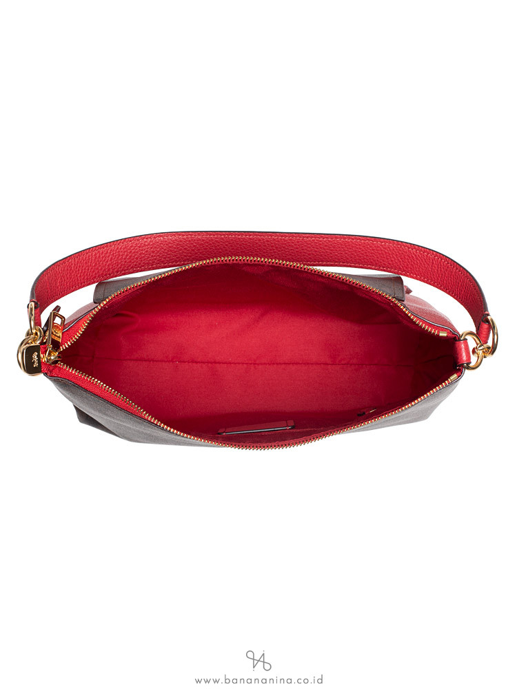 COACH 79993 Signature Marlon Hobo Brown True Red