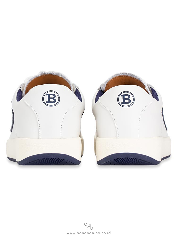 BALLY Men New Competition Sneakers White Blue Sz 41.5