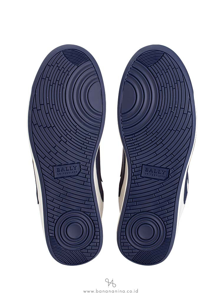 BALLY Men New Competition Sneakers White Blue Sz 41.5