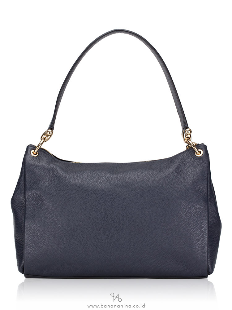 COACH 28966 Pebbled Leather Mia Shoulder Bag Navy