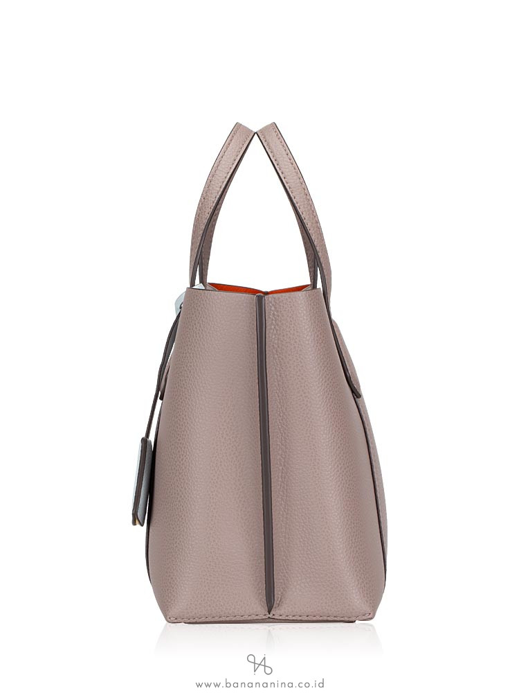 TORY BURCH Perry Small Triple Compartment Tote Gray Heron