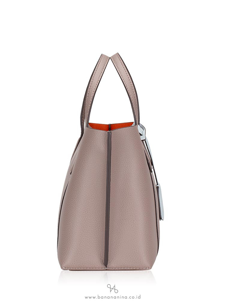 TORY BURCH Perry Small Triple Compartment Tote Gray Heron