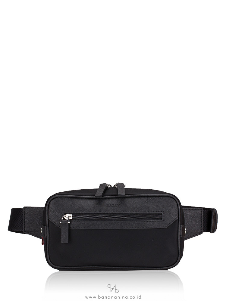 BALLY Twister Nylon Belt Bag Black