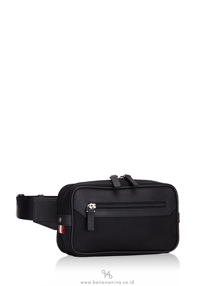 BALLY Twister Nylon Belt Bag Black