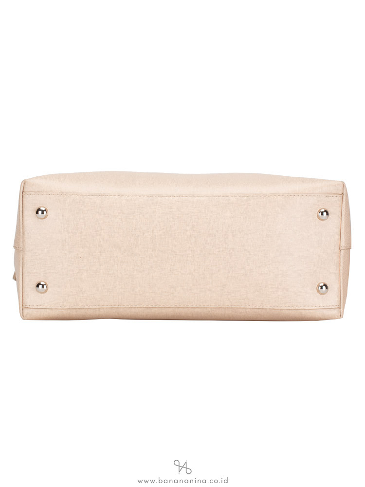 FURLA Victoria Medium Dome Satchel Beige