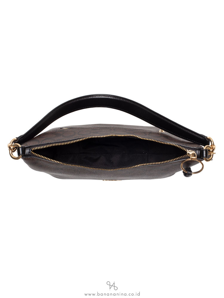 COACH 90738 Signature Skylar Small Hobo Brown Black