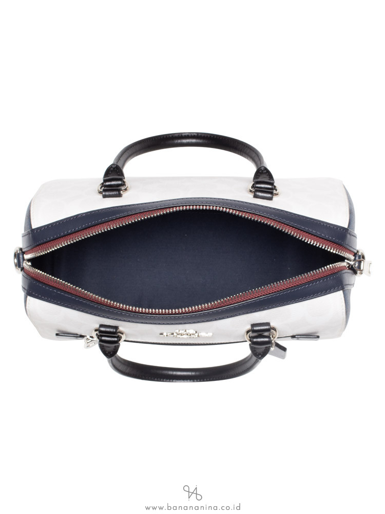 COACH 91071 Signature Rowan Satchel Chalk Multi