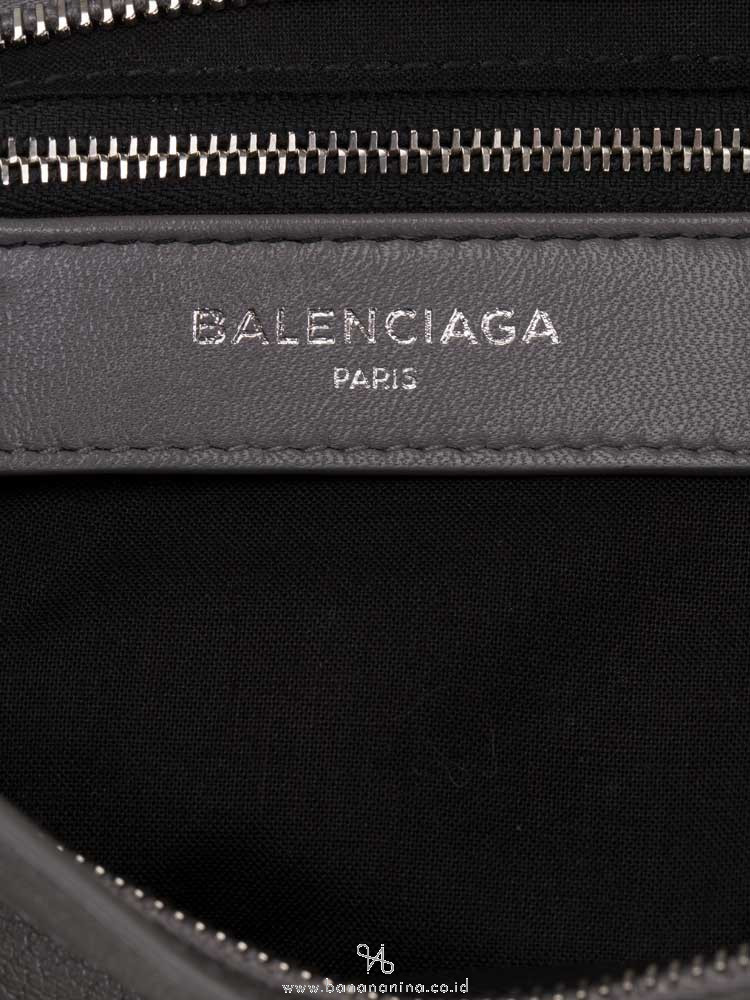 BALENCIAGA Silver Metallic Edge City Gris Acier