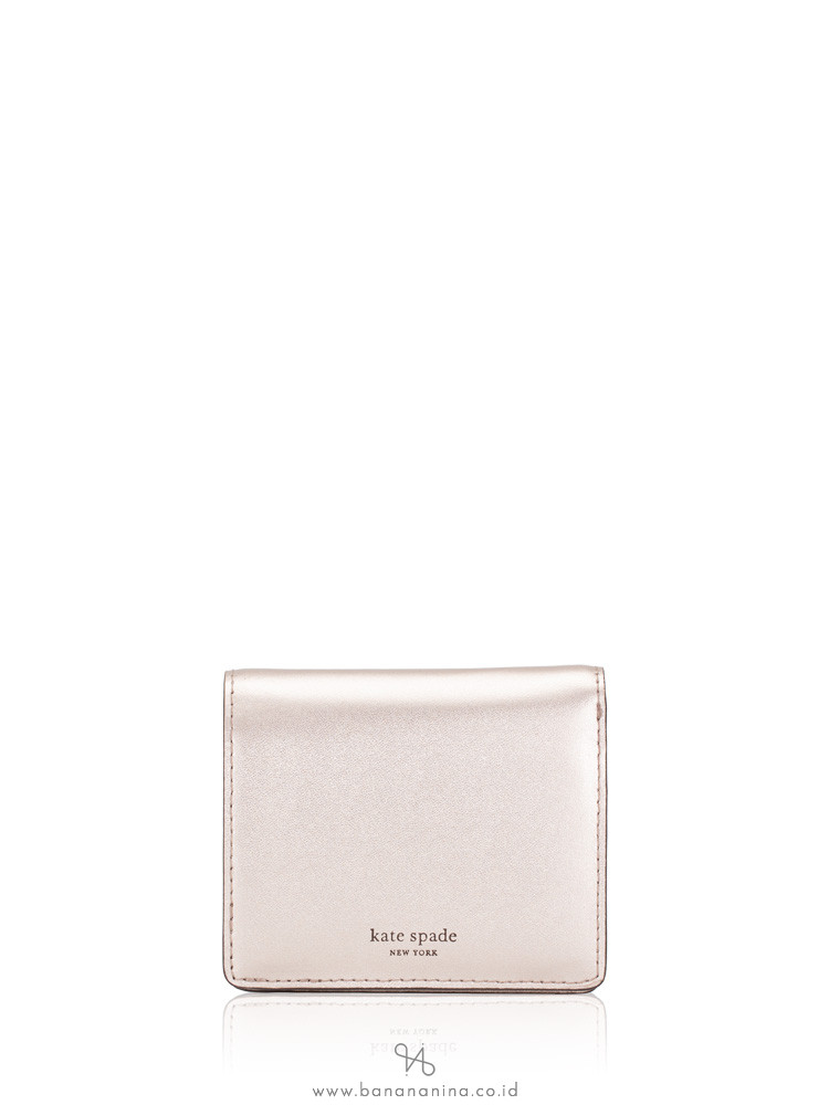 KATE SPADE Nadine Small Bifold Wallet Metallic Blush
