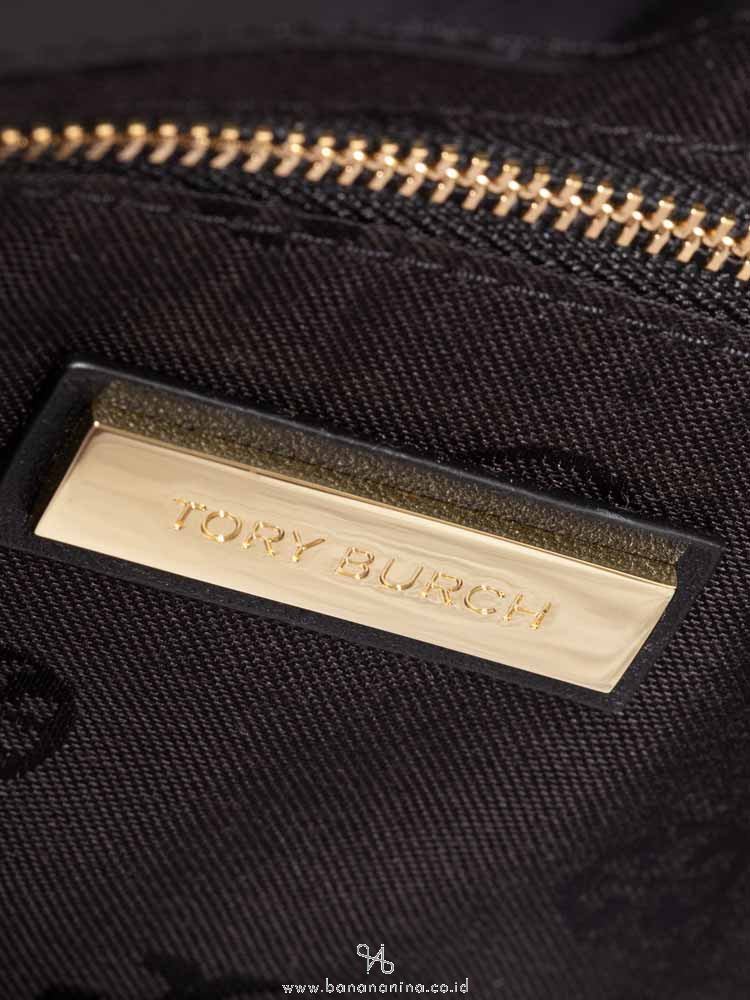 TORY BURCH Alexa Leather Clutch Black