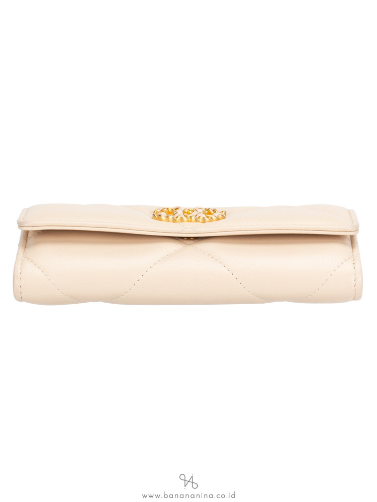 CHANEL 19 Long Flap Wallet Beige
