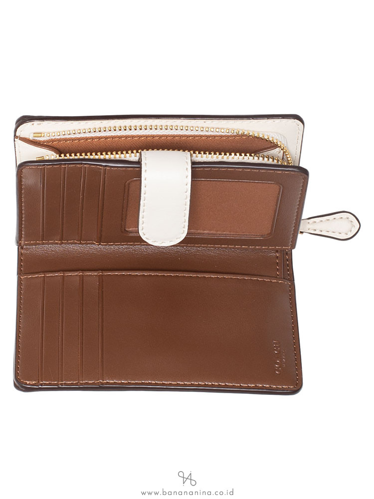 COACH 23553 Signature Medium Wallet Khaki Chalk
