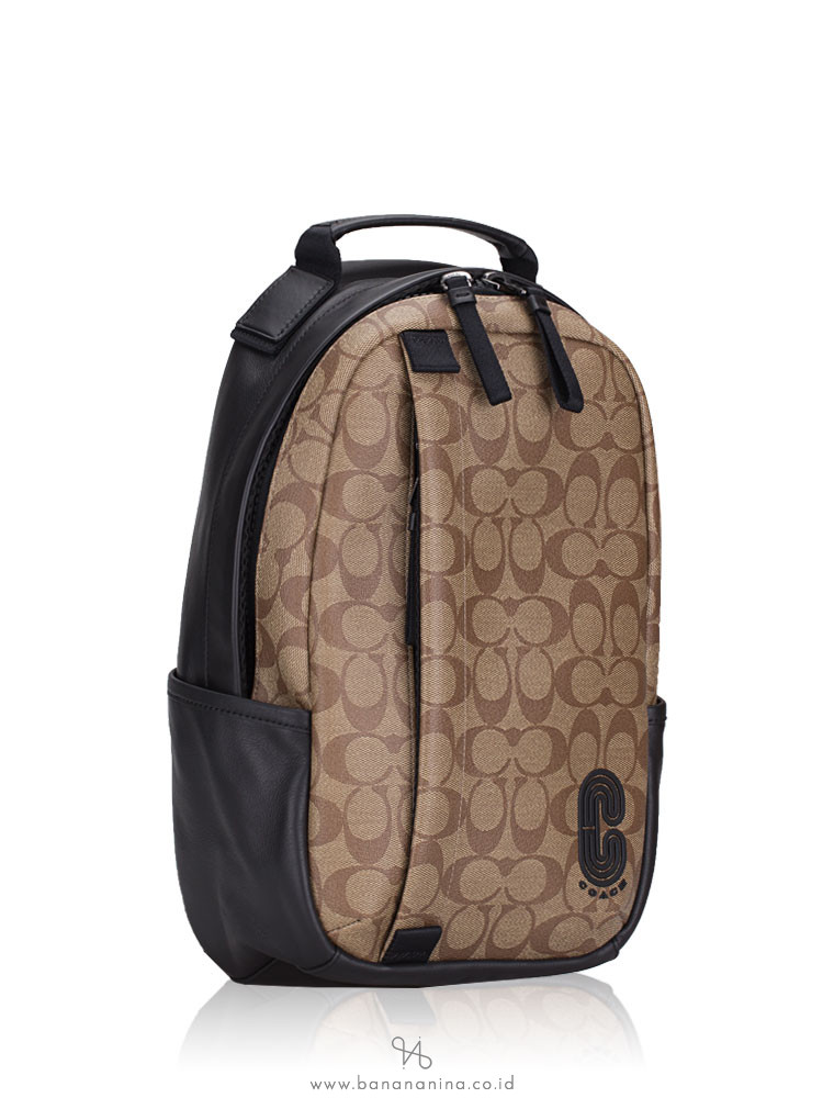 COACH Men 89909 Signature Edge Pack Tan