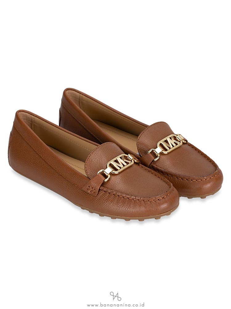 MICHAEL KORS Grier Moc Leather Loafer Luggage Sz 7.5