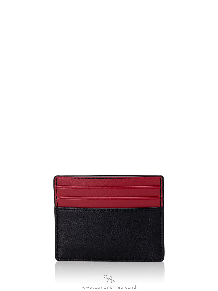 MICHAEL KORS Men Cooper Logo Tall Card Case Black Crimson
