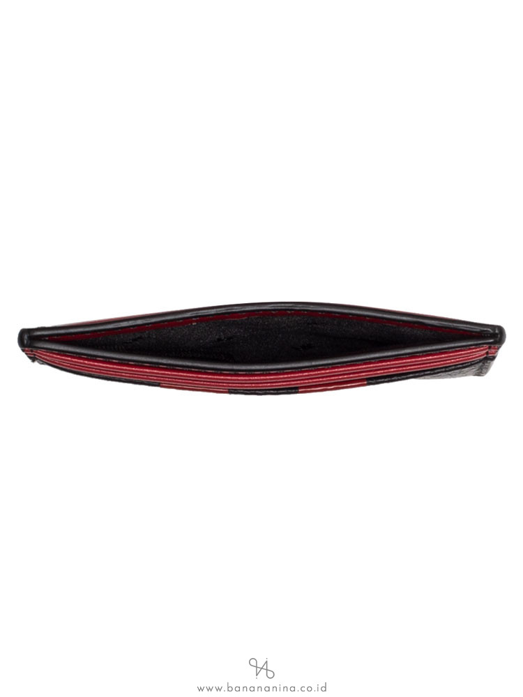 MICHAEL KORS Men Cooper Logo Tall Card Case Black Crimson