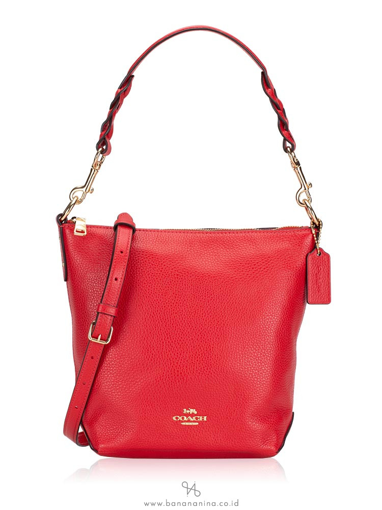 COACH 67025 Leather Mini Abby Duffle Bright Red