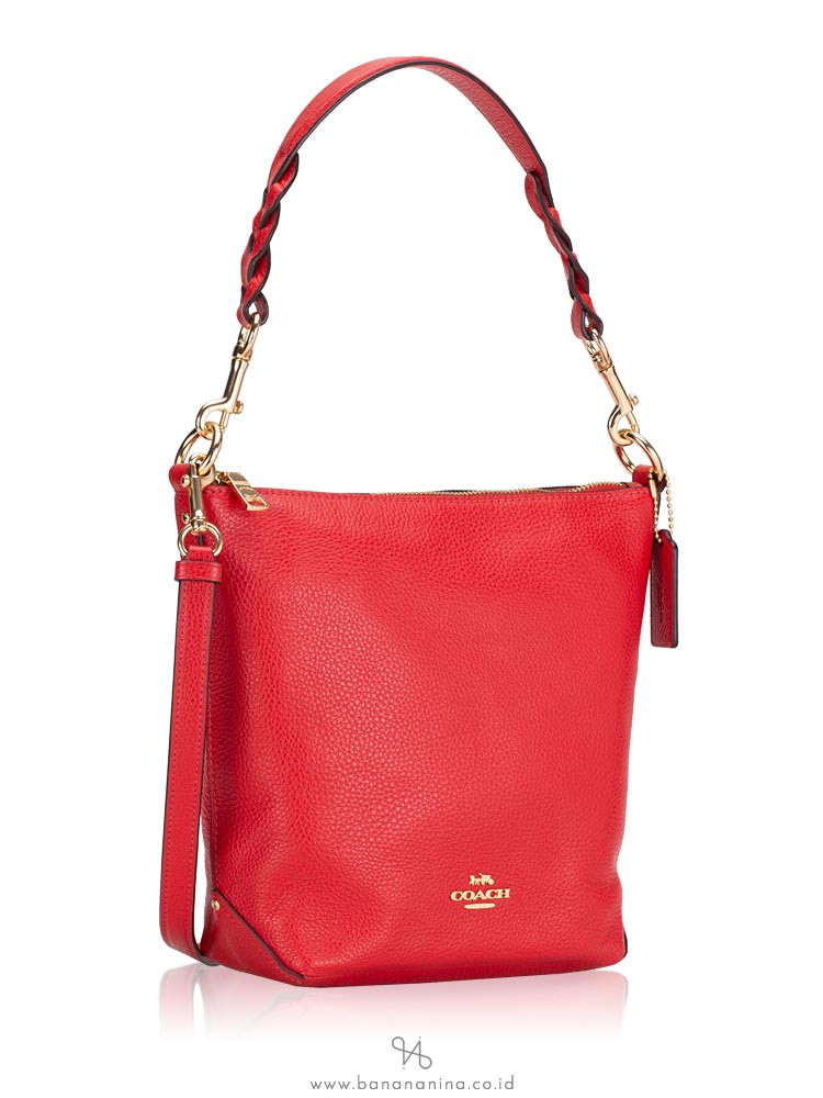COACH 67025 Leather Mini Abby Duffle Bright Red