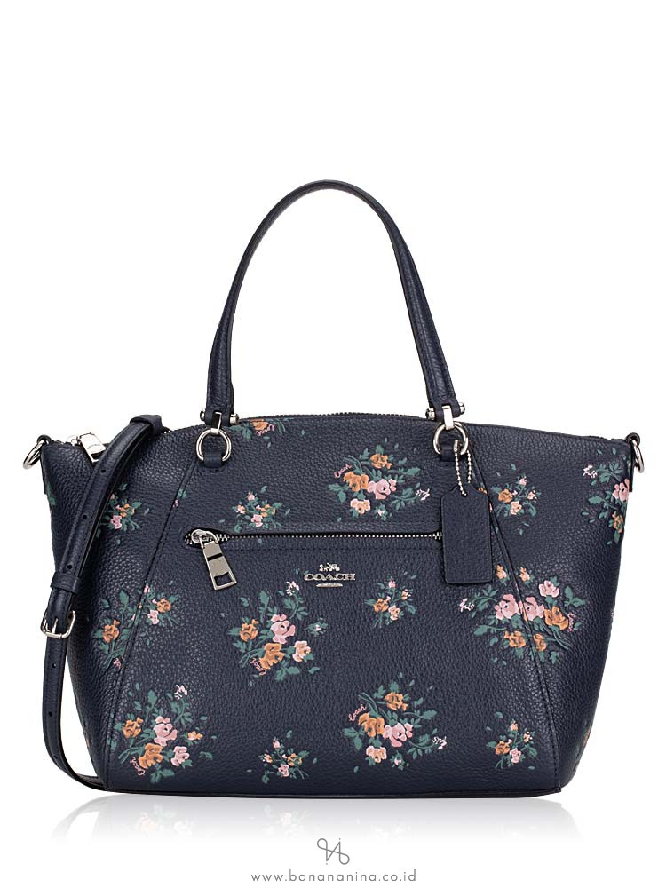 COACH 91603 Rose Bouquet Print Prairie Satchel Midnight Multi