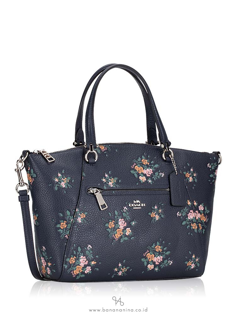 COACH 91603 Rose Bouquet Print Prairie Satchel Midnight Multi