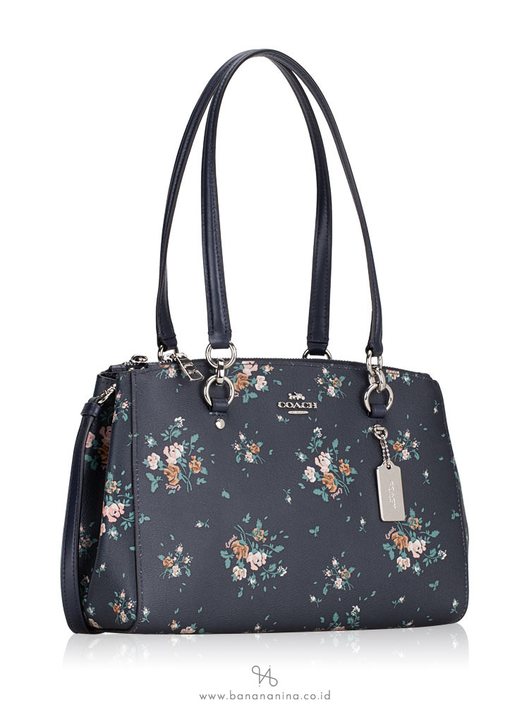 COACH 91509 Rose Bouquet Print Etta Carryall Midnight Multi