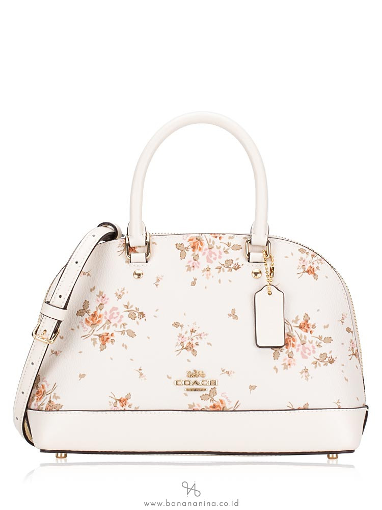 COACH 91430 Rose Bouquet Print Mini Sierra Satchel Chalk Multi
