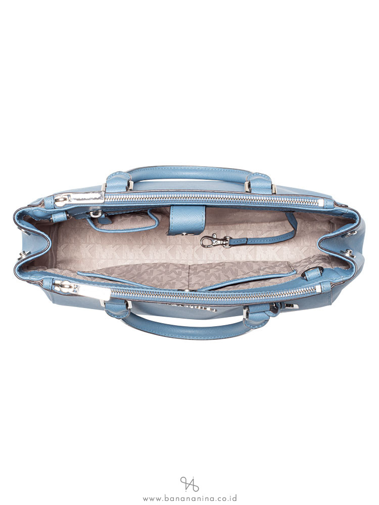 MICHAEL KORS Sutton Medium Satchel Pale Blue