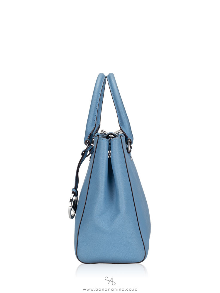 MICHAEL KORS Sutton Medium Satchel Pale Blue