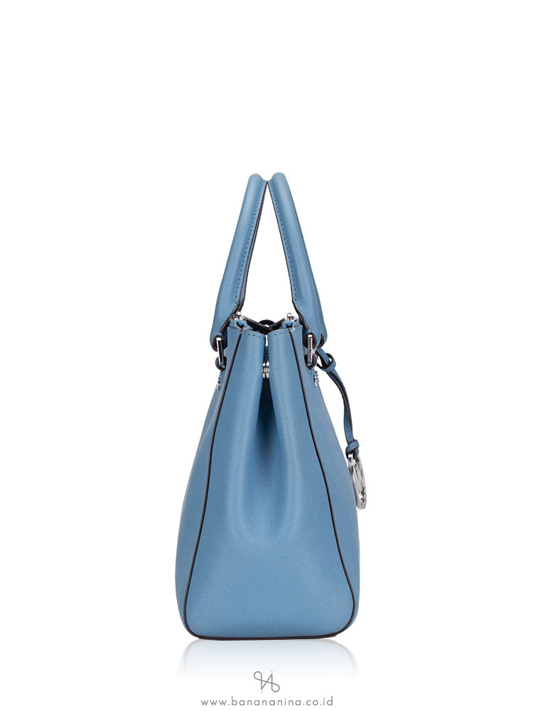 MICHAEL KORS Sutton Medium Satchel Pale Blue