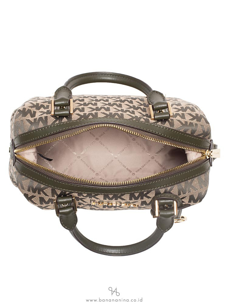 MICHAEL KORS Ginger Monogram Small Duffle Satchel Ivy Multi