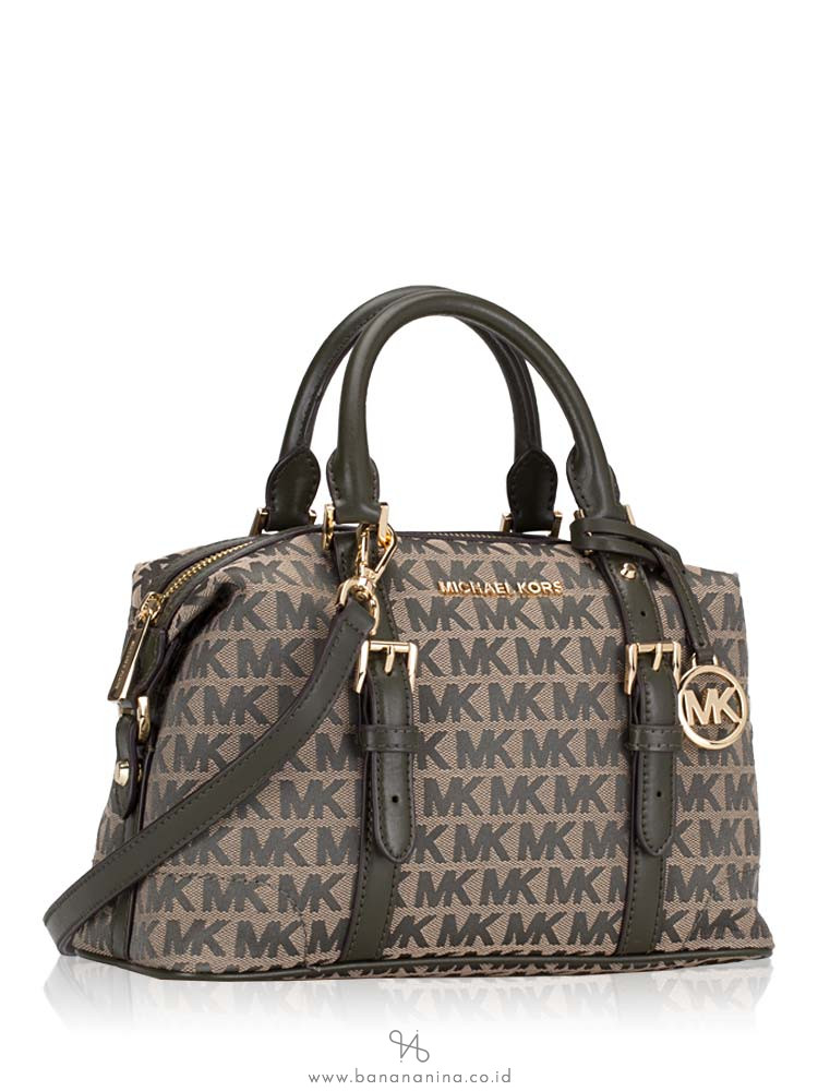 MICHAEL KORS Ginger Monogram Small Duffle Satchel Ivy Multi