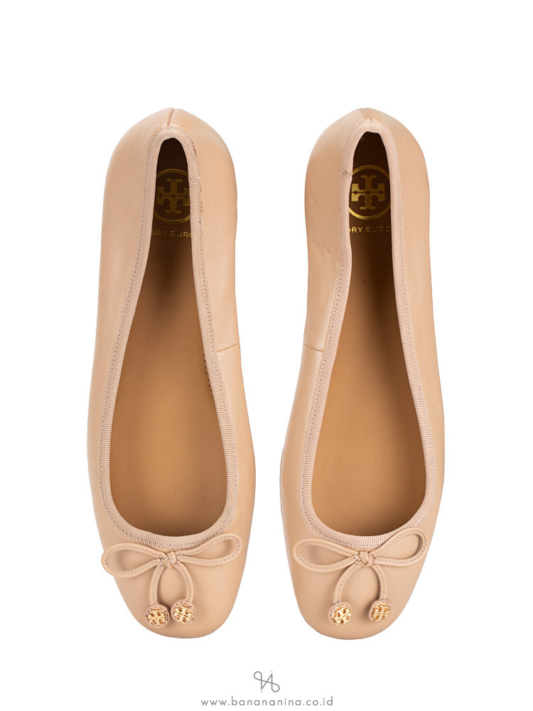 TORY BURCH Laila Driver Leather Flats Tory Beige Sz 7