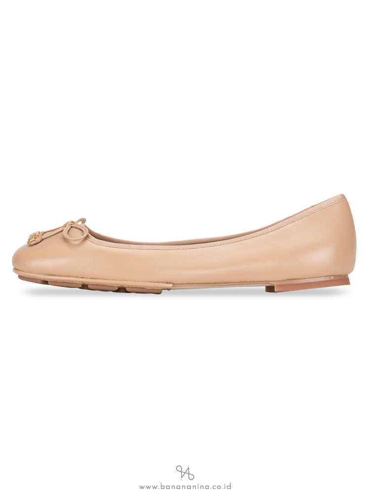 TORY BURCH Laila Driver Leather Flats Tory Beige Sz 7